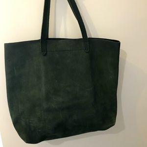 Madewell Transport Tote Spruce Green Suede